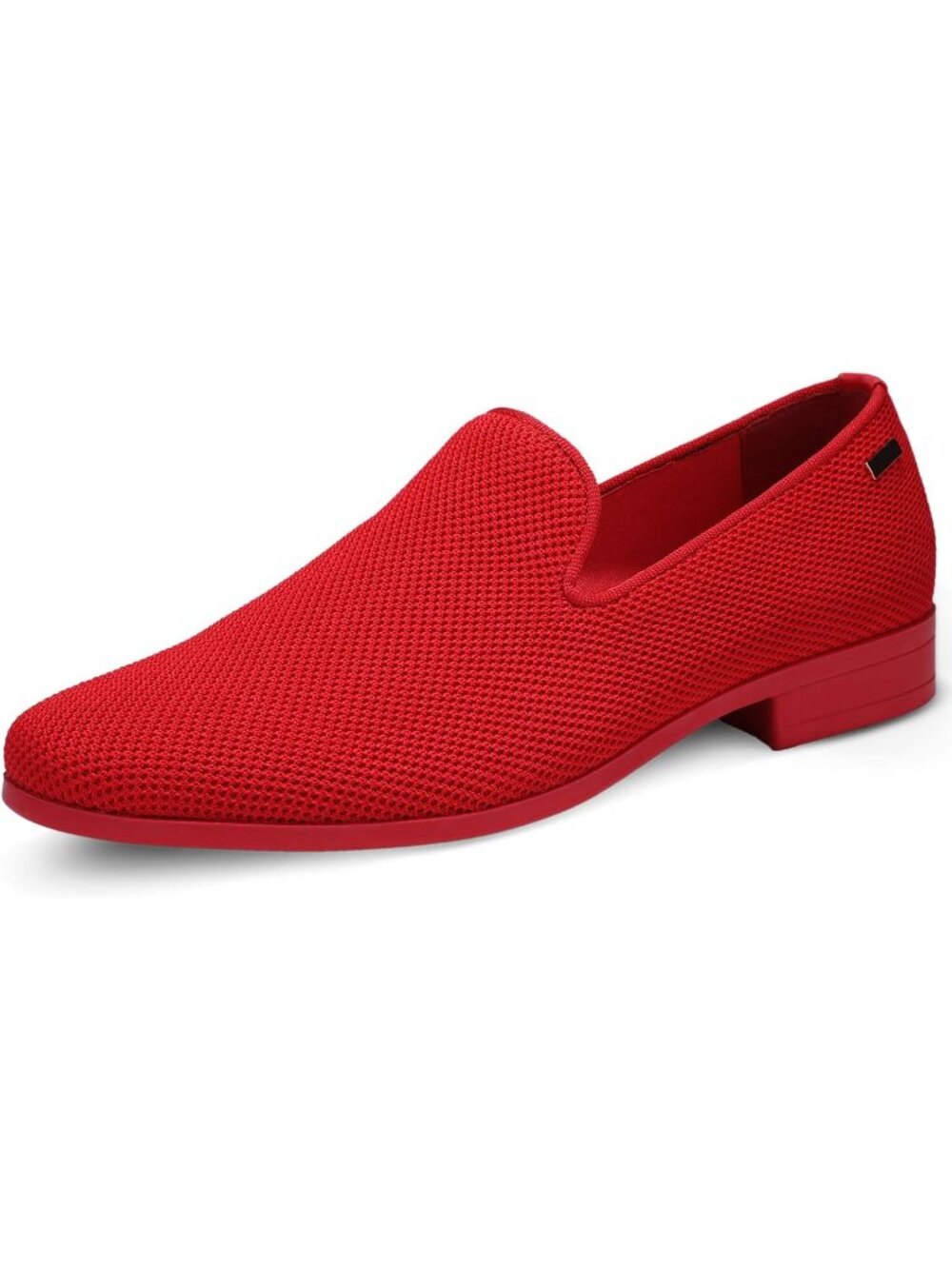 Men's Red Round Toe Tuxedo Slip On Comfortable Elegant Dress Loafers